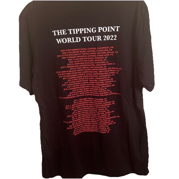 NWOT Tears‎ For Fears 'The Tipping Point World Tour 2022' Shirt Adult  XXL Black - Picture 4 of 5